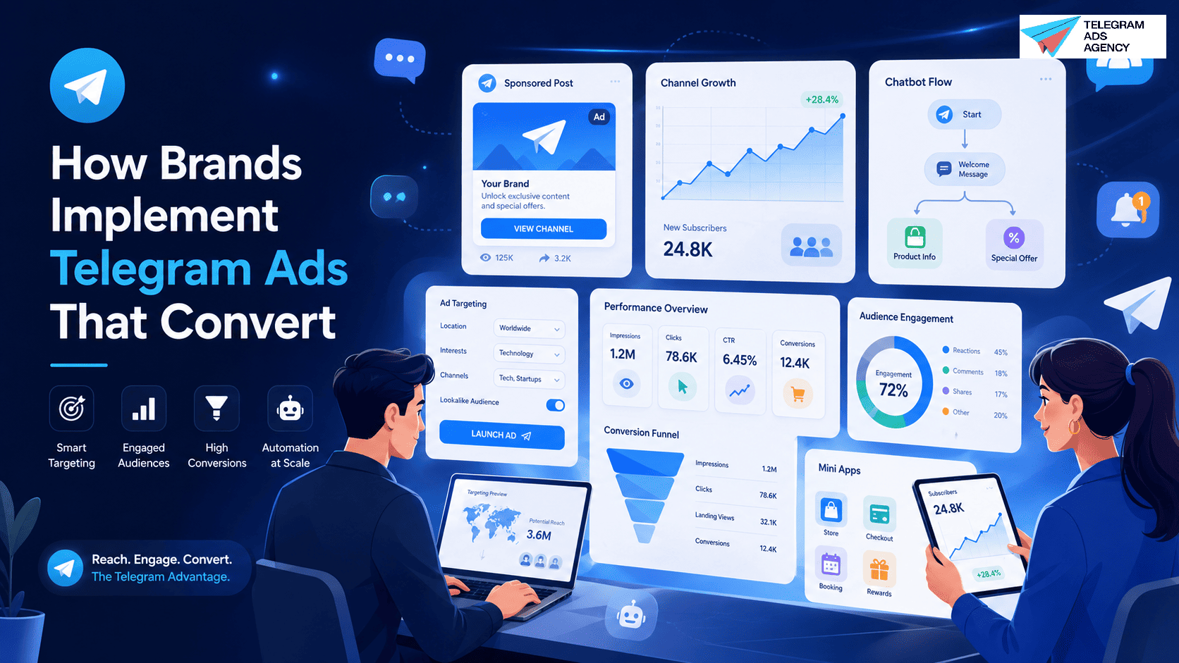 How brands implement Telegram ads using smart targeting, chatbot flows, and performance dashboards