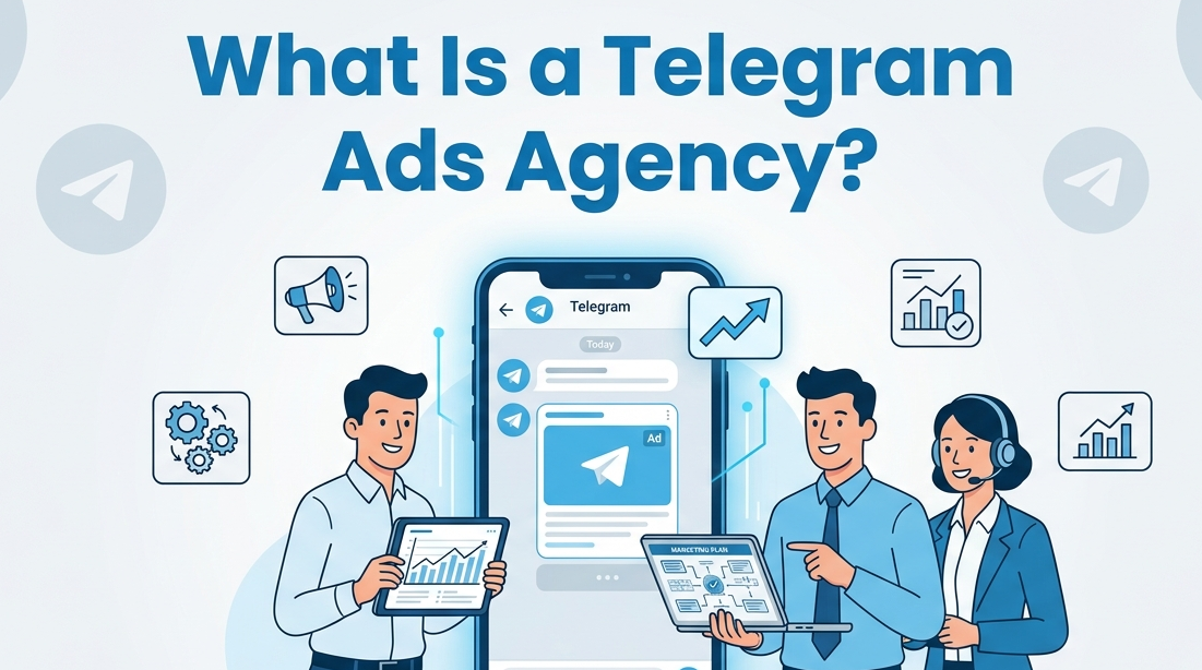 Team of experts managing ad campaigns, illustrating what a telegram agency vs freelancer offers for business.