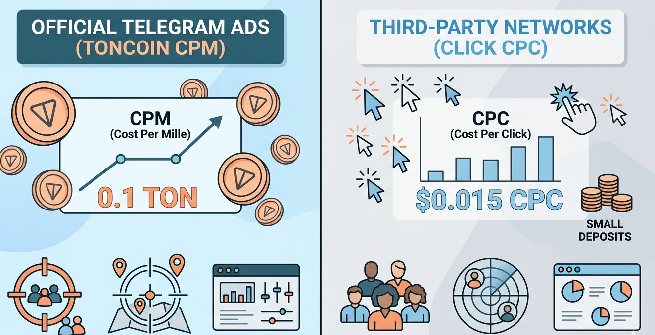 A businessman analyzing data for understanding Telegram ads pricing models including TON and Euro rates.