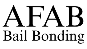 A black and white logo for a firm called afab bail bonding.