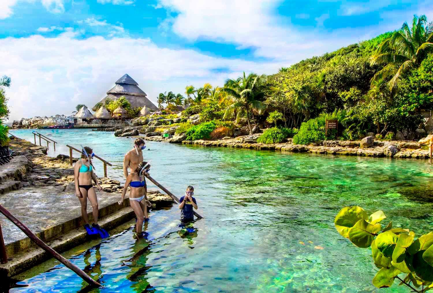 Family in Xcaret