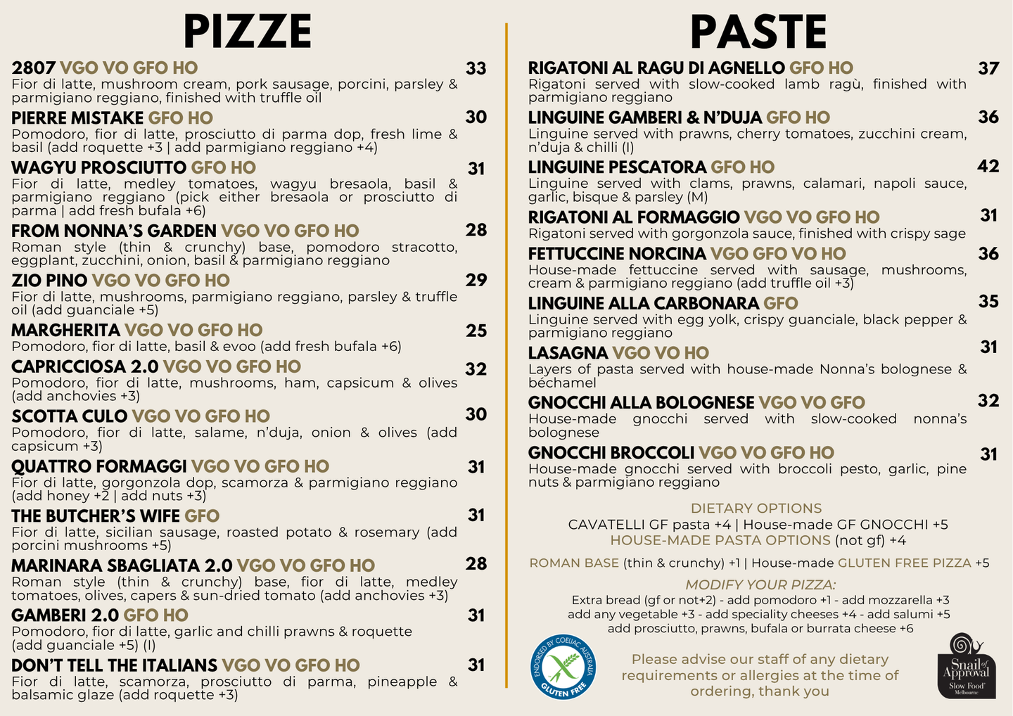 Shop225 Menu