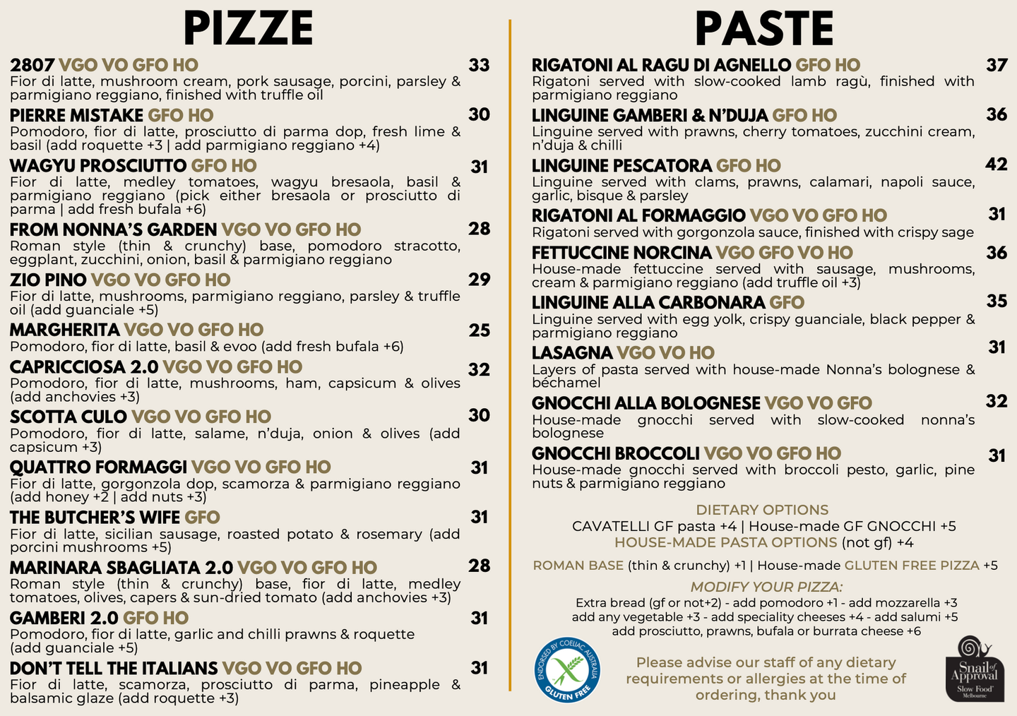 Shop225 Menu