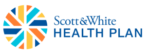 Scott & White Health Plan logo: colorful geometric design with text "Scott & White HEALTH PLAN".