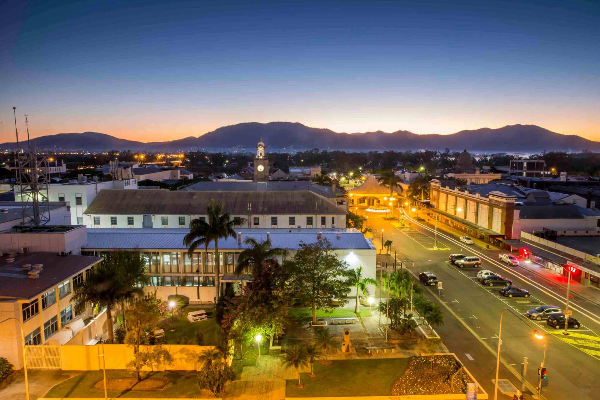 Aerial View of Rockhampton at Sunset — Rubbish Removal in Rockhampton, QLD