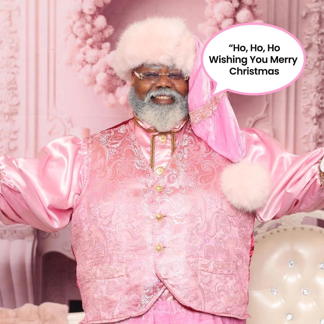 Pink Santa Personalized Message Video
