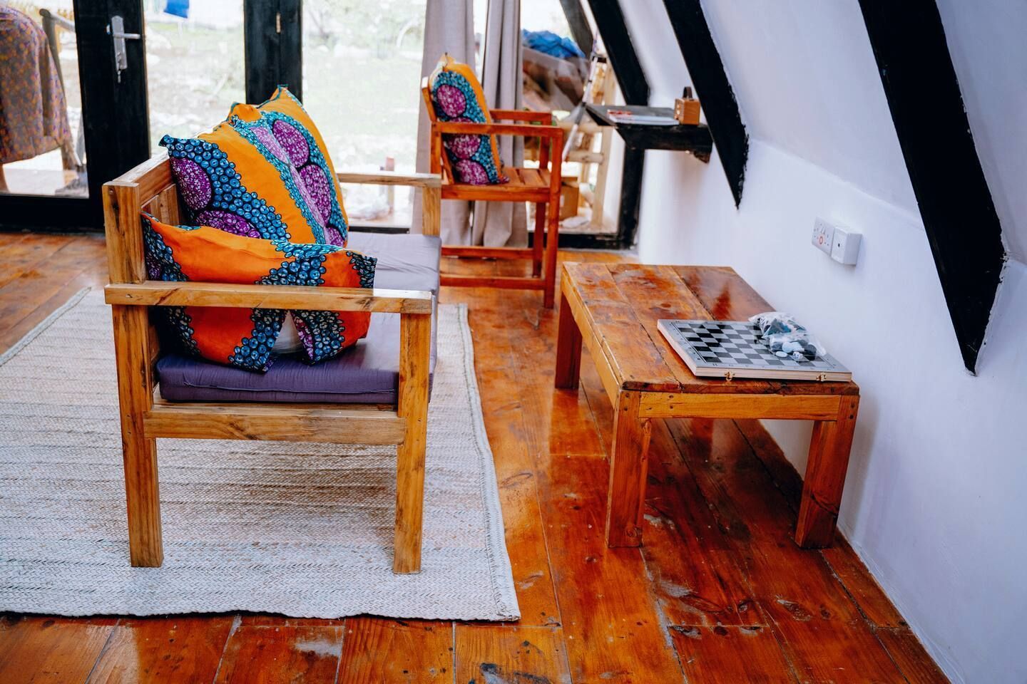 Interior sitting area and a little table