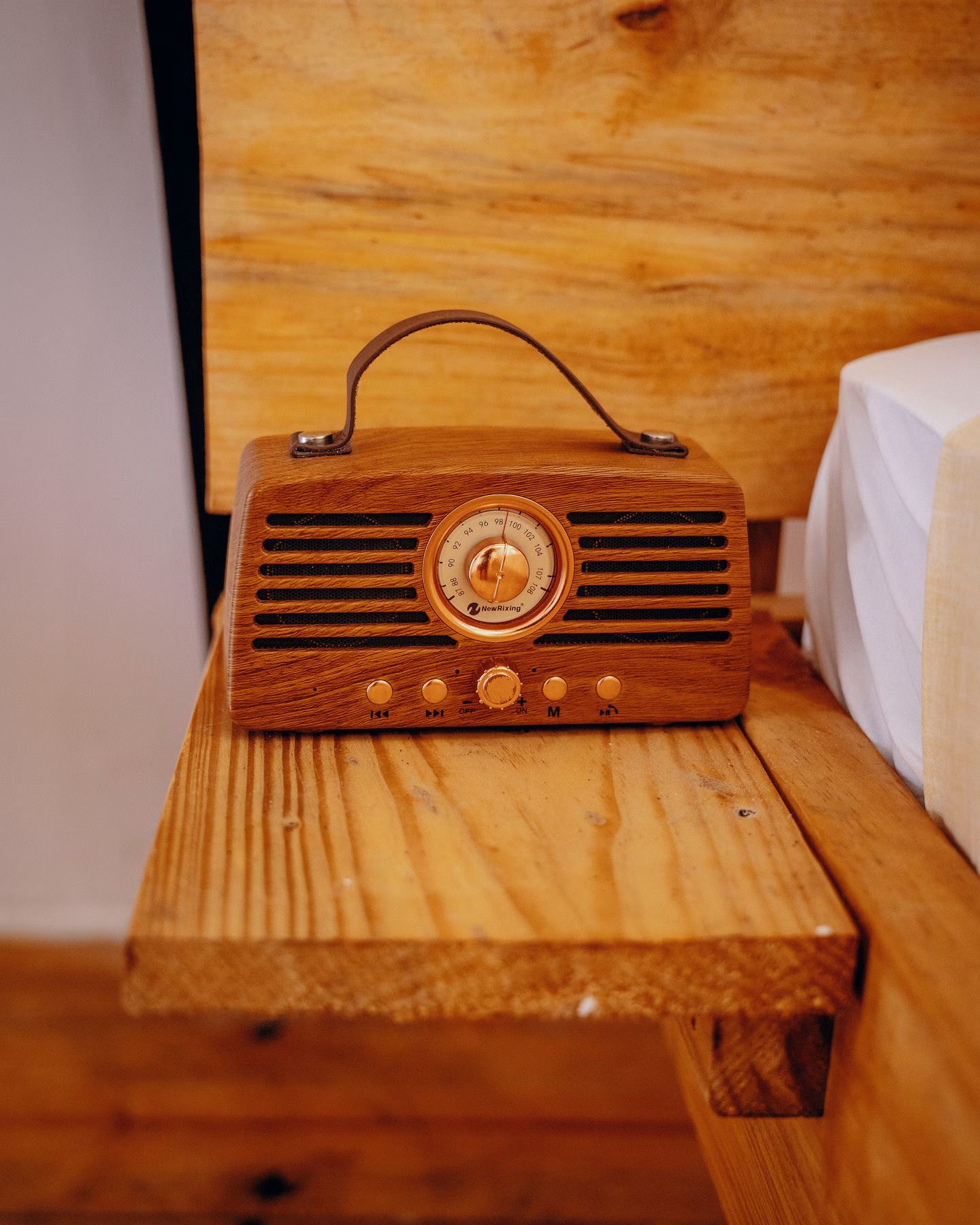 Antique radio in the large cabin