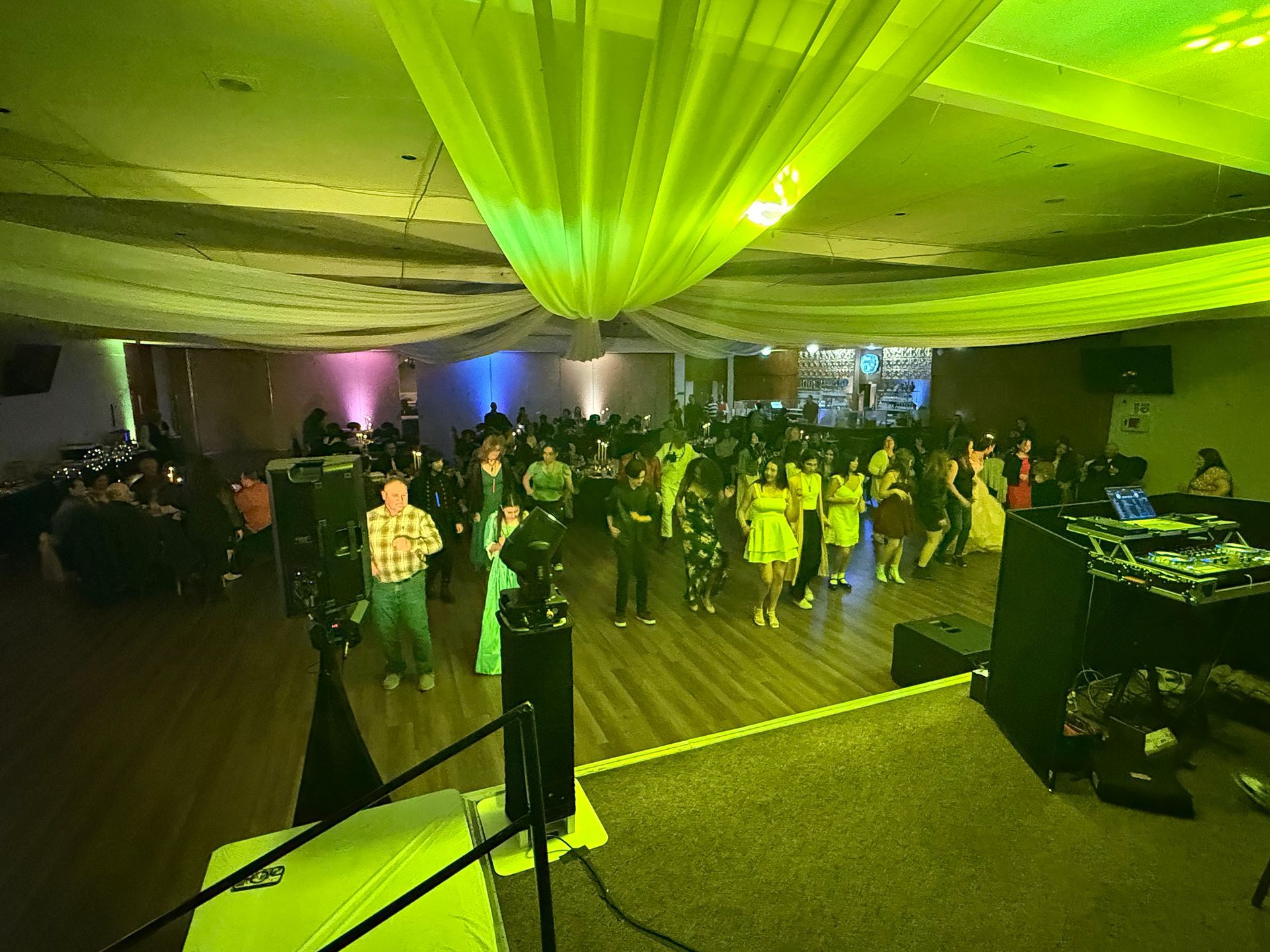 Guests dancing to DJ in Santa Maria, CA for a Sweet 16