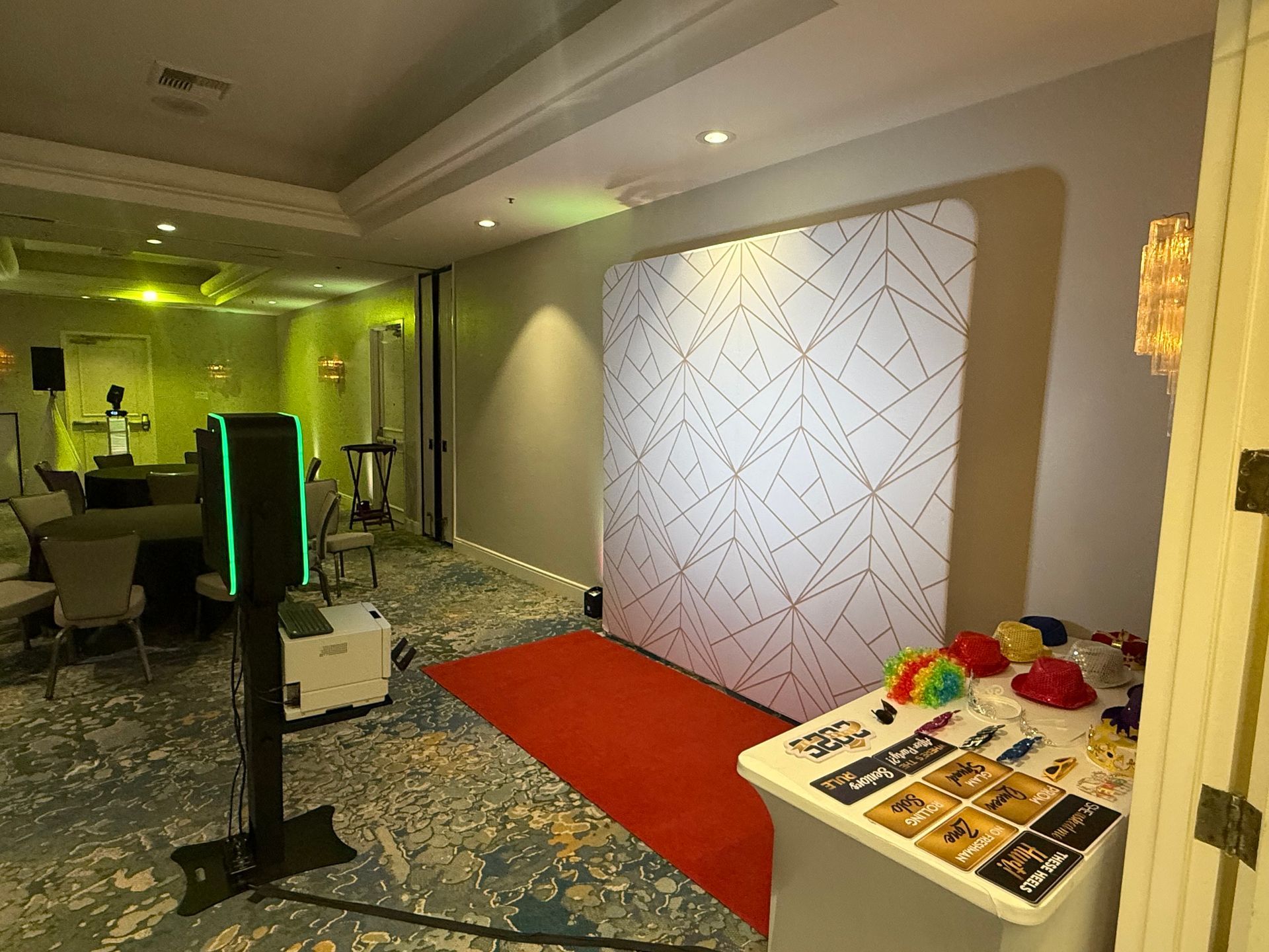 Photo Booth with Backdrop for Formal Event