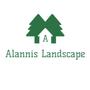 Green landscaping logo with two trees, a house, and the text &ldquo;Alannis Landscape&rdquo;