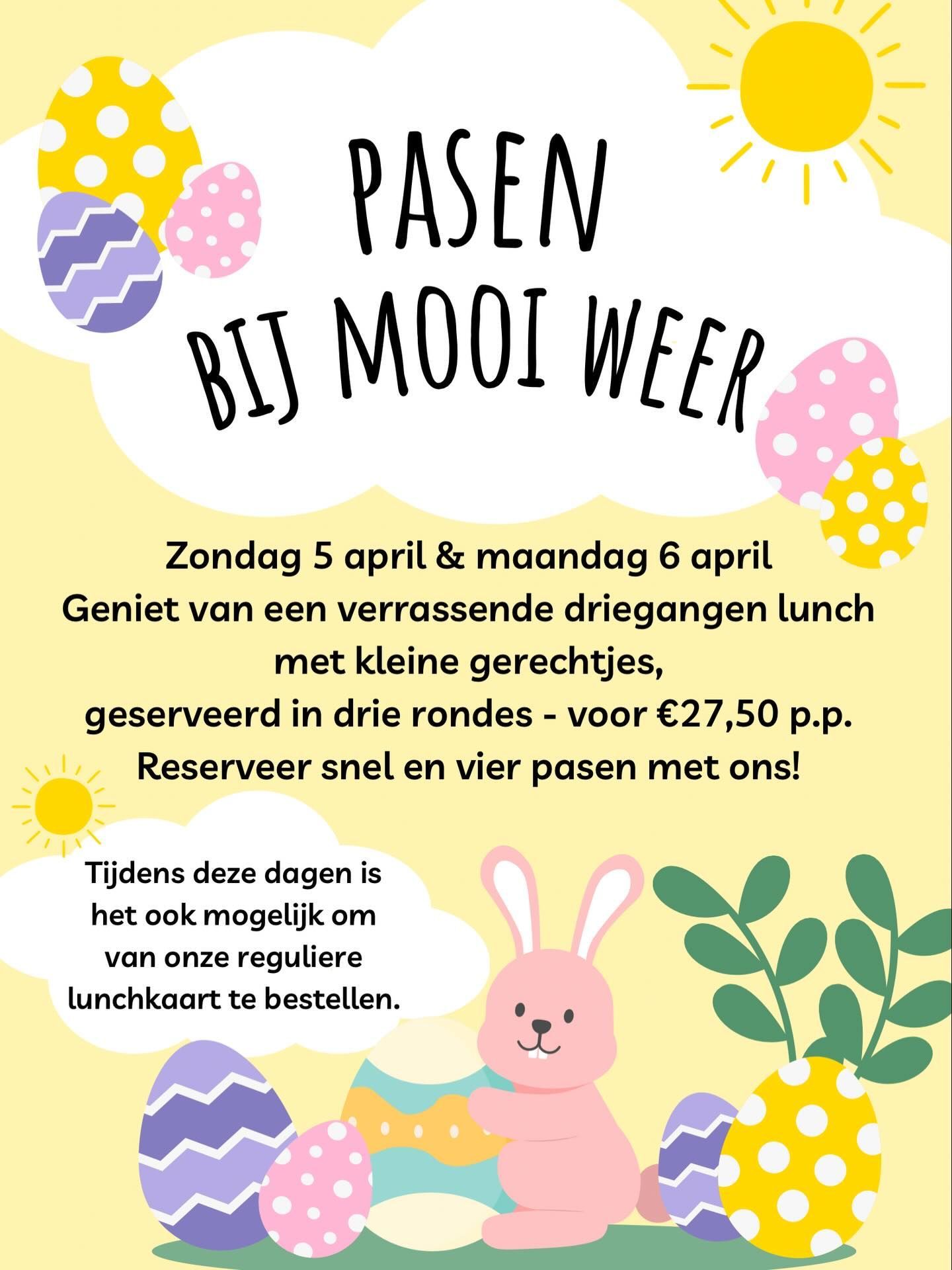 Flyer voor het paasevenement 