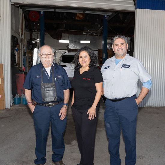 Thank you for 25 years! w/team photo at Scott's Import Service in Beaumont, TX