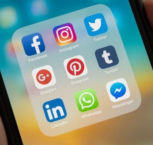 Contact and social media icons
