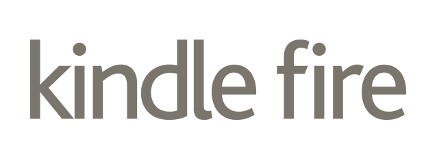 Kindle Fire logo in gray lowercase text on a white background