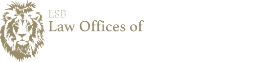 A logo for lsb law offices of law with a lion 's head.