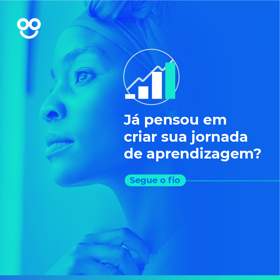 A blue poster with a woman 's face and the words 