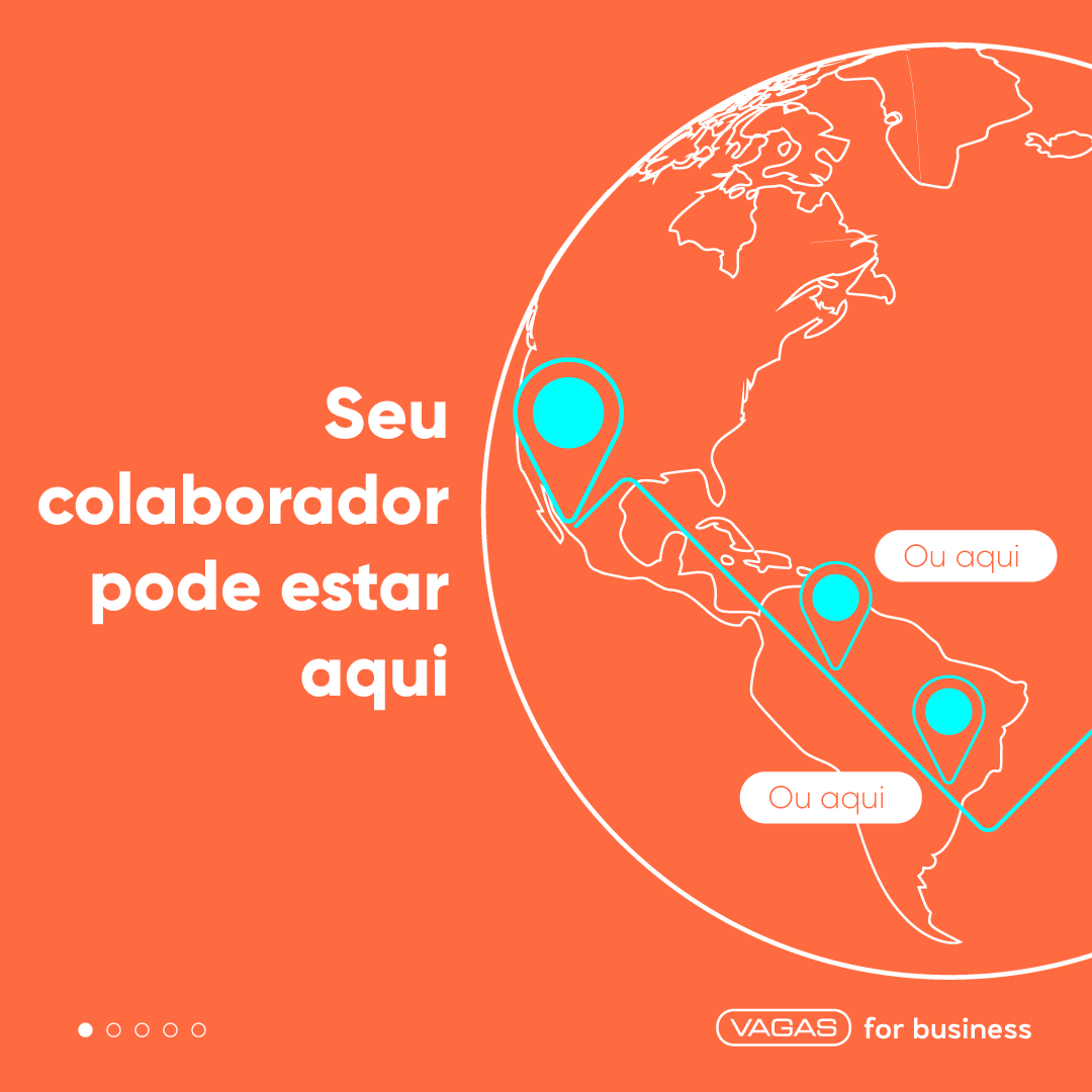 A map of the world with the words seu colaborador pode estar aqui