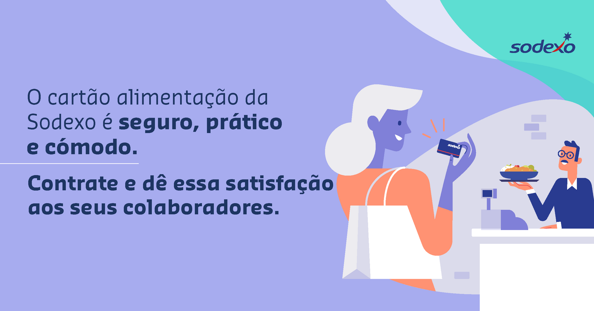 Uma mulher está sentada à mesa com um homem segurando um prato de comida.