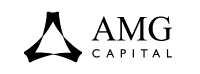 Um logotipo em preto e branco para uma empresa chamada amg capital