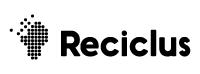 Um logotipo em preto e branco para uma empresa chamada reciclus