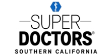 Super Doctors Southern California logo in blue and black text