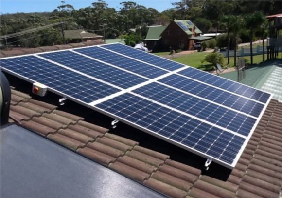 solar panel installed on roof top