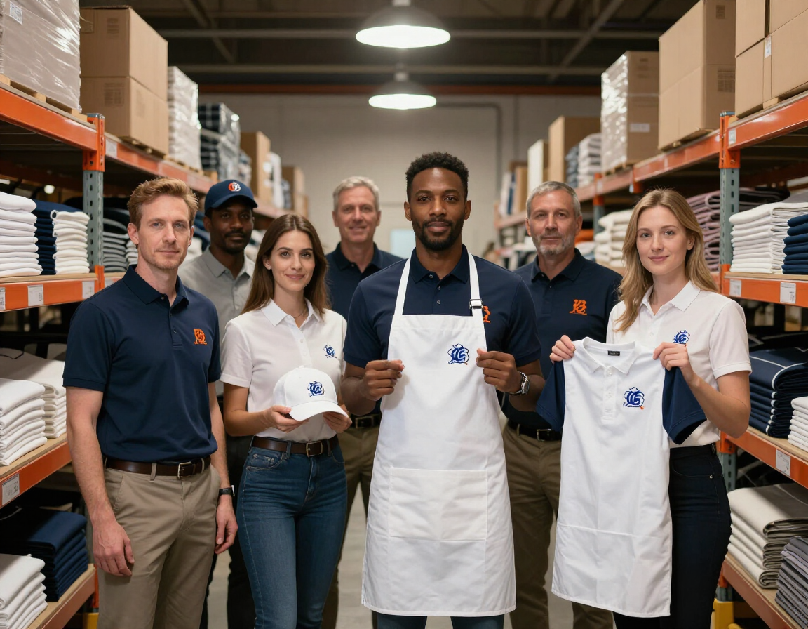 Equipo de Textil Distribuidores presentando uniformes corporativos personalizados