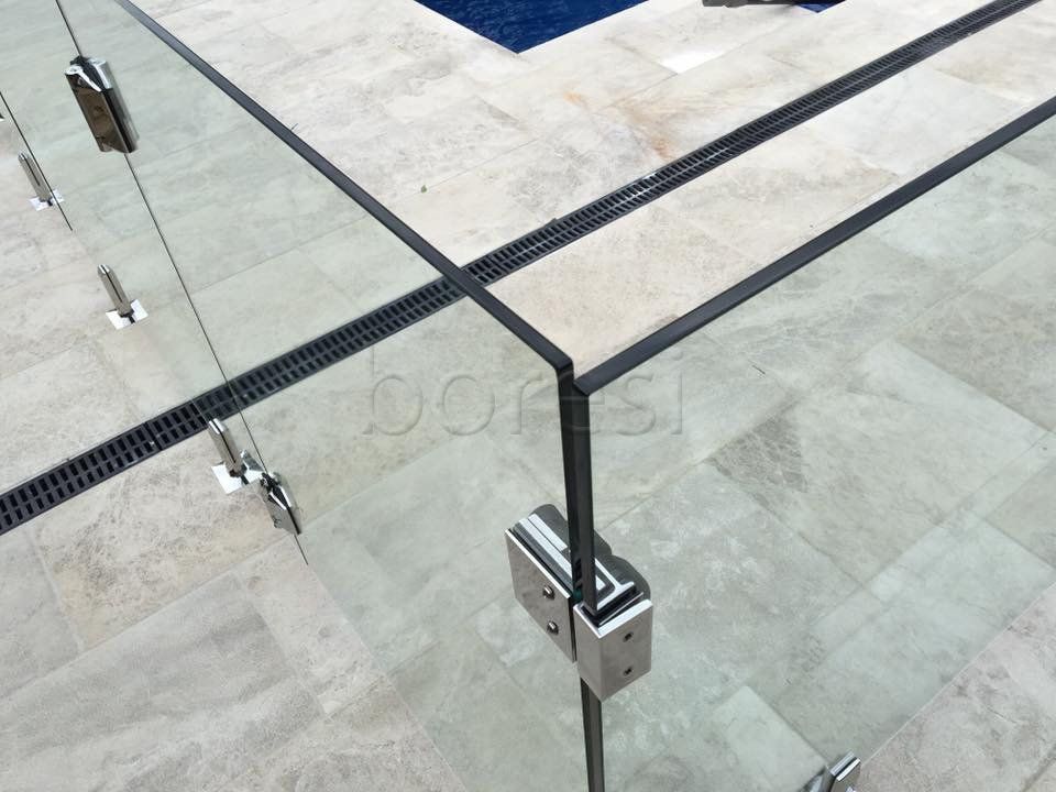 Glass Pool Polaris Gate Top View — Sydney — Boresi Fencing