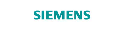 The Siemens logo in teal text on a white background.