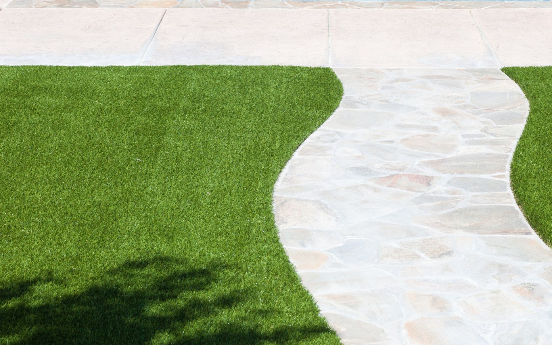 flagstone walkway installed by Chandler Artificial Grass