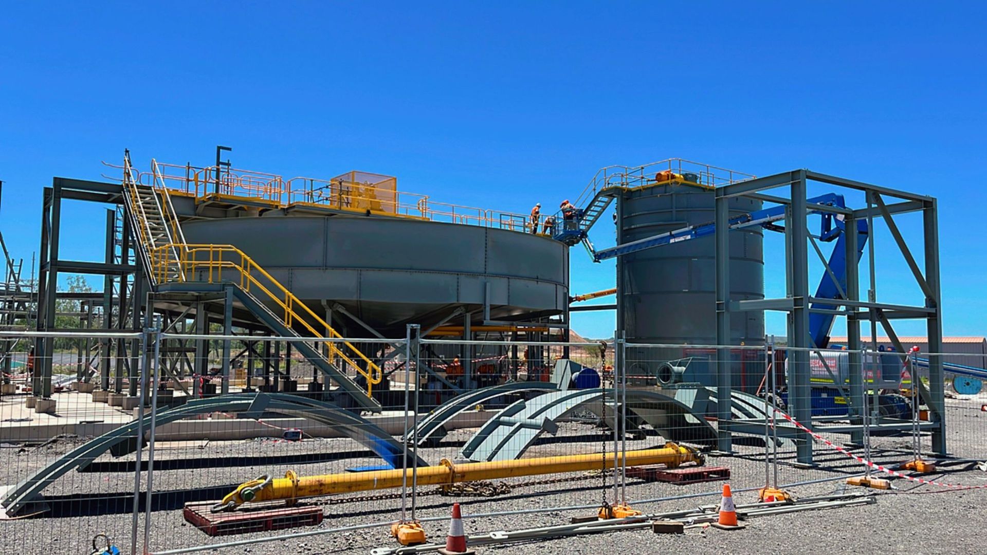 A large metal structure is sitting on top of a dirt field — Calibre Engineering In Mica Creak, QLD
