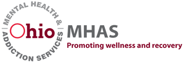 The logo for ohio mhas is promoting wellness and recovery