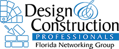 The logo for design construction professionals florida networking group