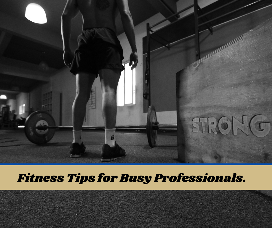 Man in gym near barbell and box, with 