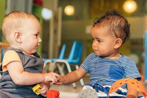 Babies Playing Together 