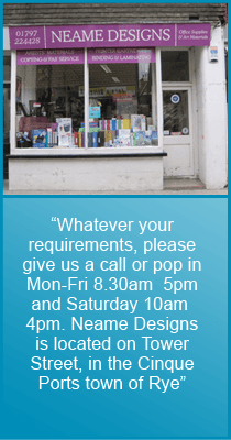 Office supplies - Rye, East Sussex - Neame Designs Ltd - Shop Front