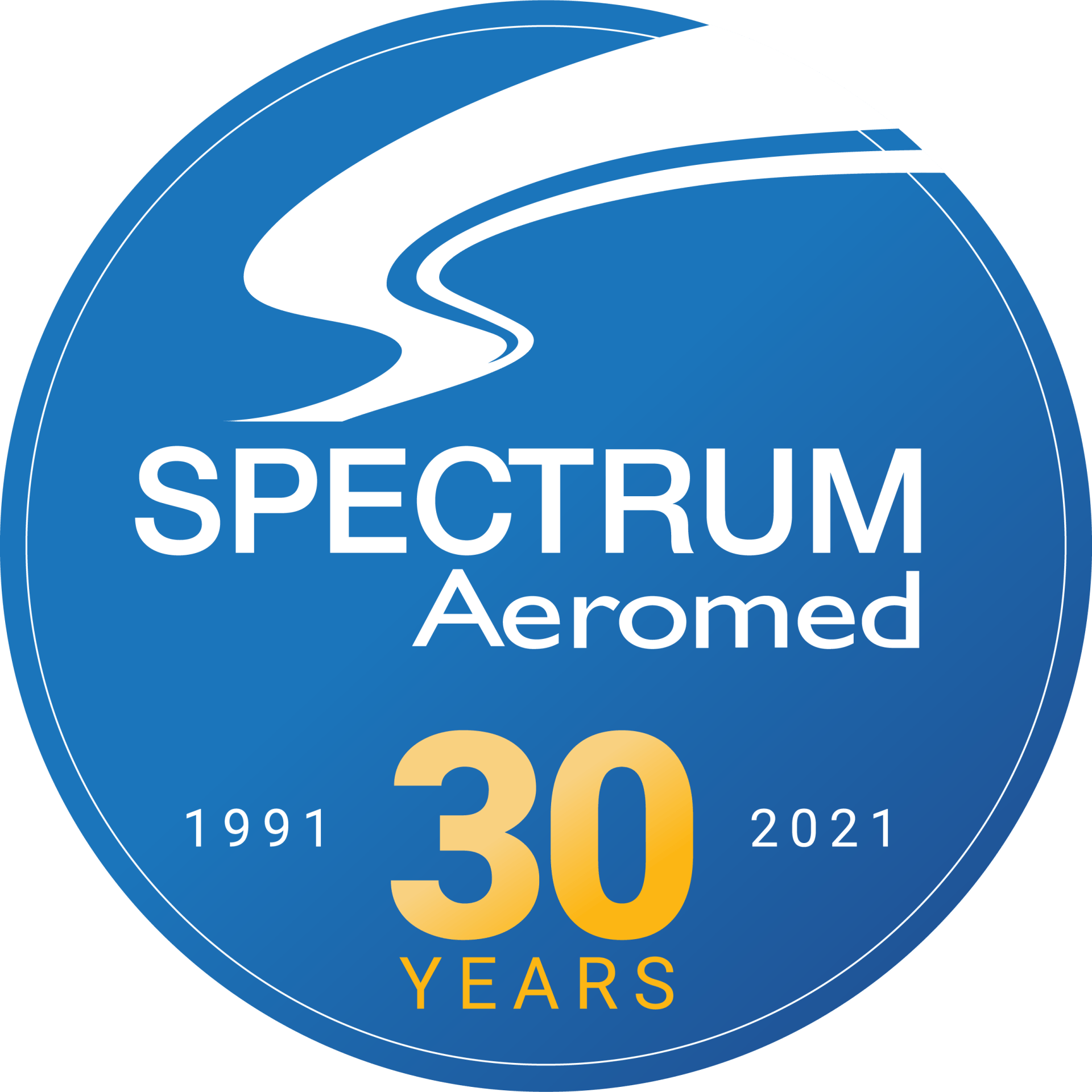 Spectrum Aeromed 30 year logo
