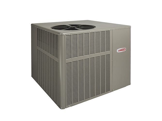 A lennox air conditioner is shown on a white background.
