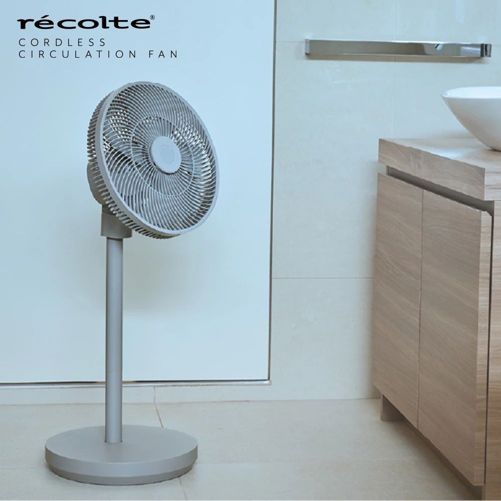 recolte 麗克特 Cordless Circulation Fan無線循環電風扇 (RFN-2 兩小無拆扇) 微霧灰