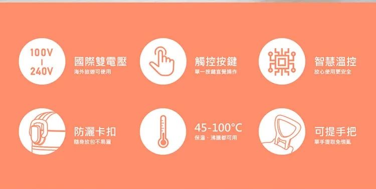 NICONICO 480ml 便攜式雙電壓熱水壺 NI-TK2417