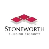 Stoneworth Building Products logo: red diamond shapes over text