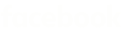 Facebook logo in white on a solid white background.