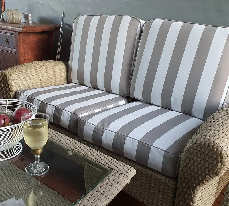Sofa With Stripe Grey Design | Cleveland, QLD | Miraje Home Decor & Soft Furnishings