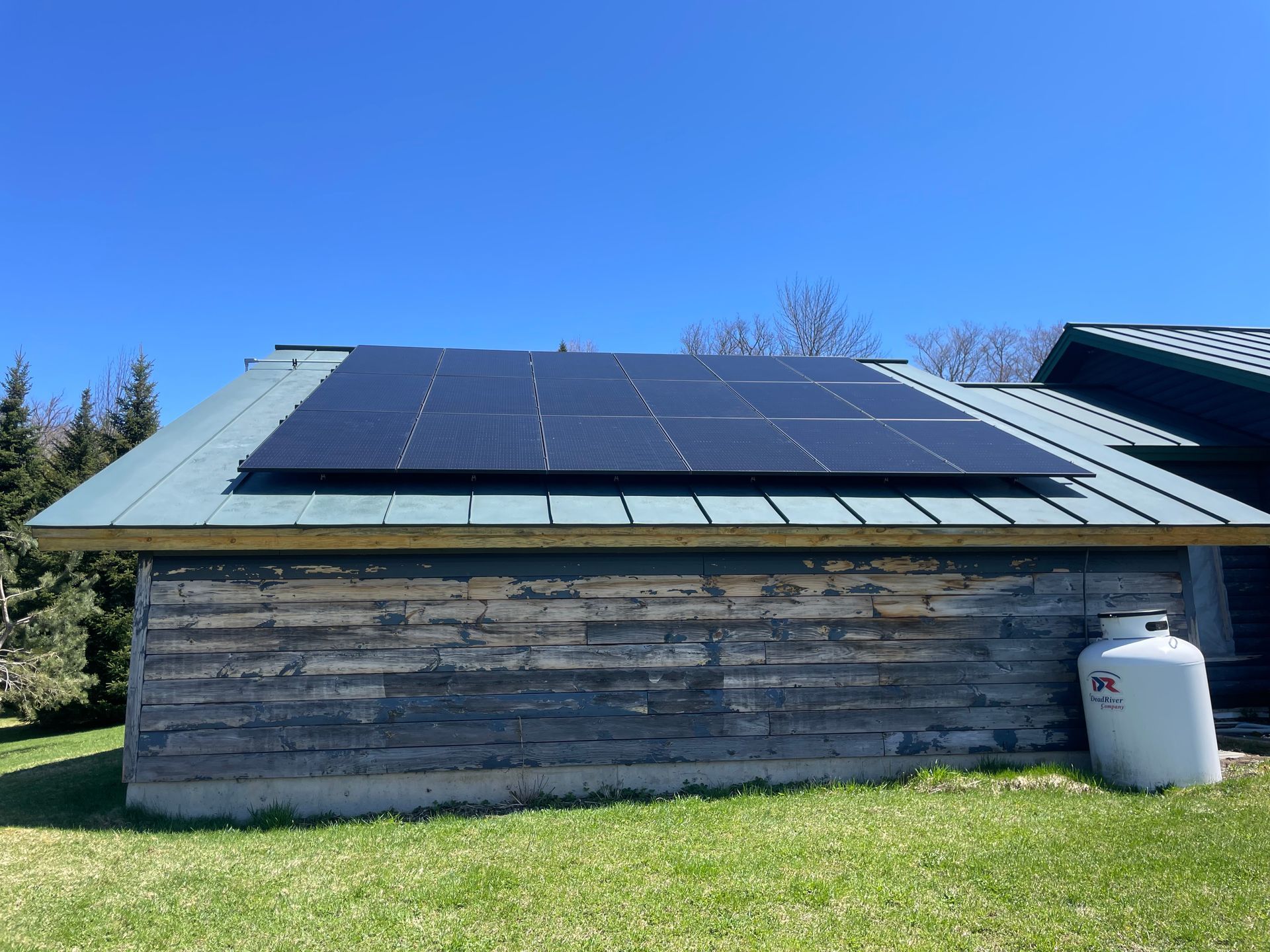 Solar panels on a residential roof