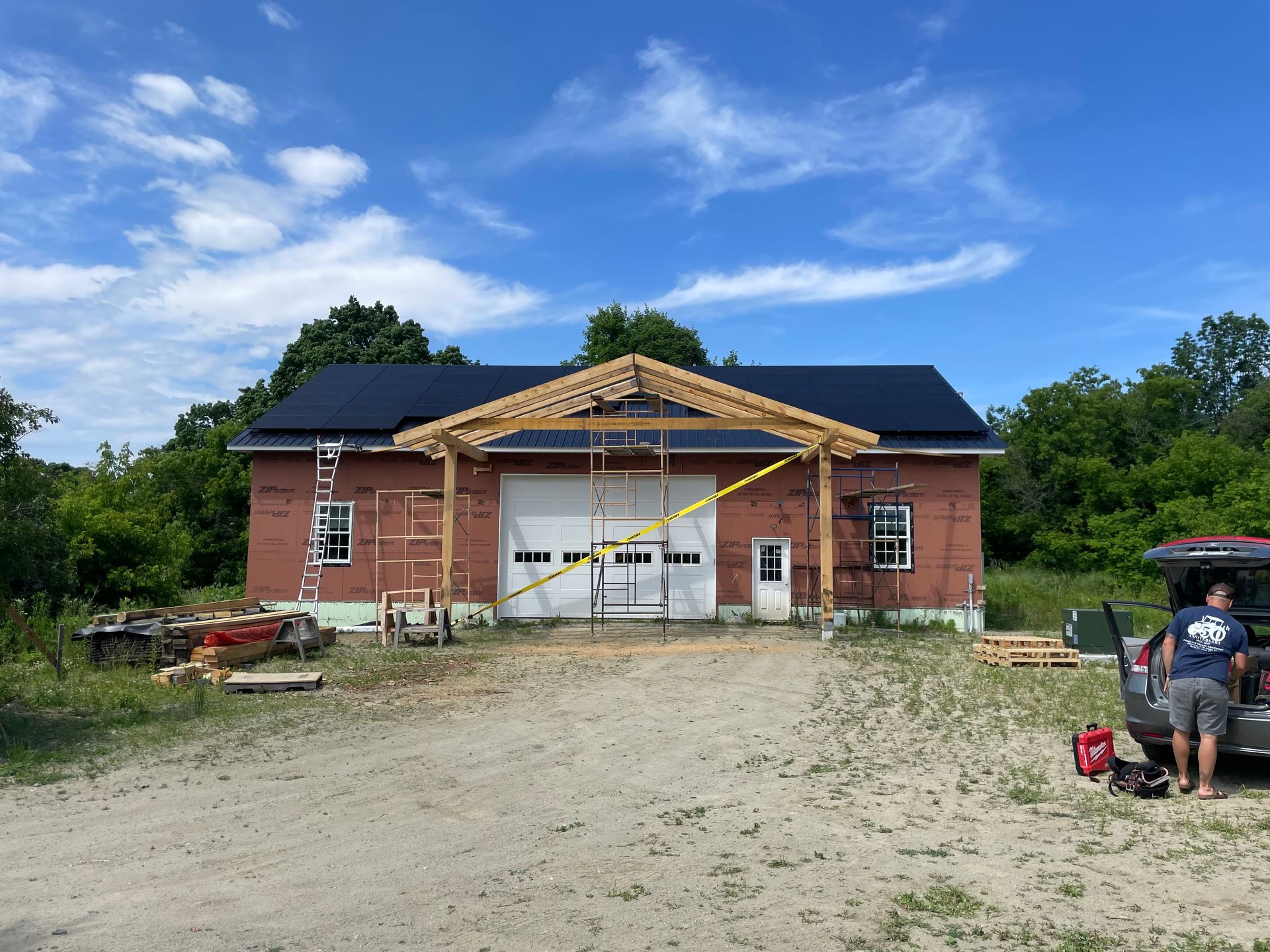 Commercial install of solar panels