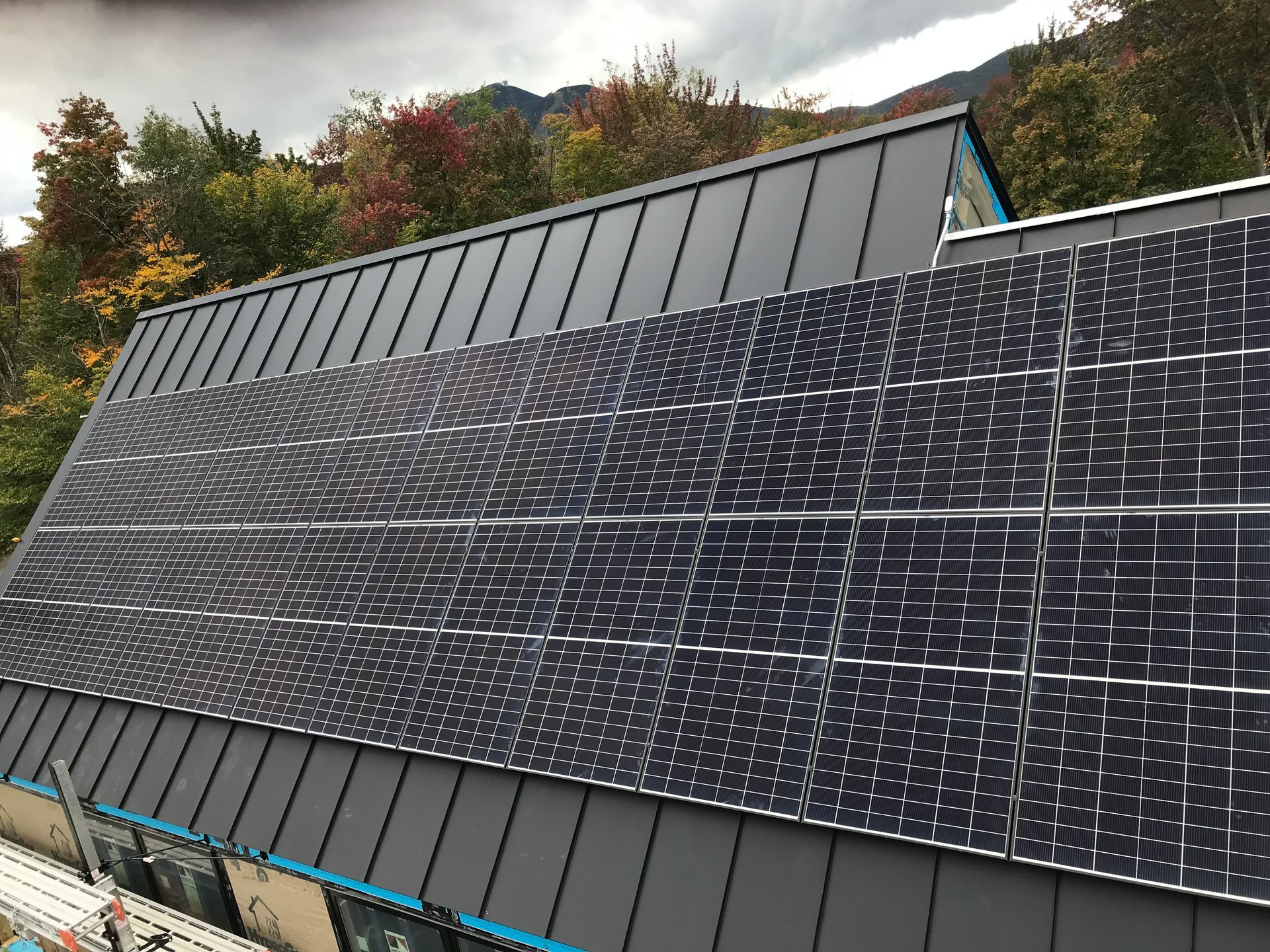 Solar panels on a roof