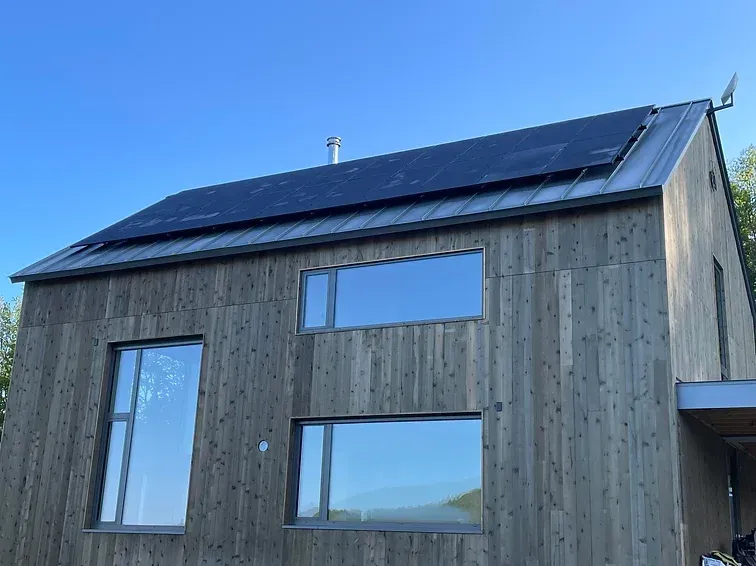 East Burke, VT 8.1 kW solar panels on the roof