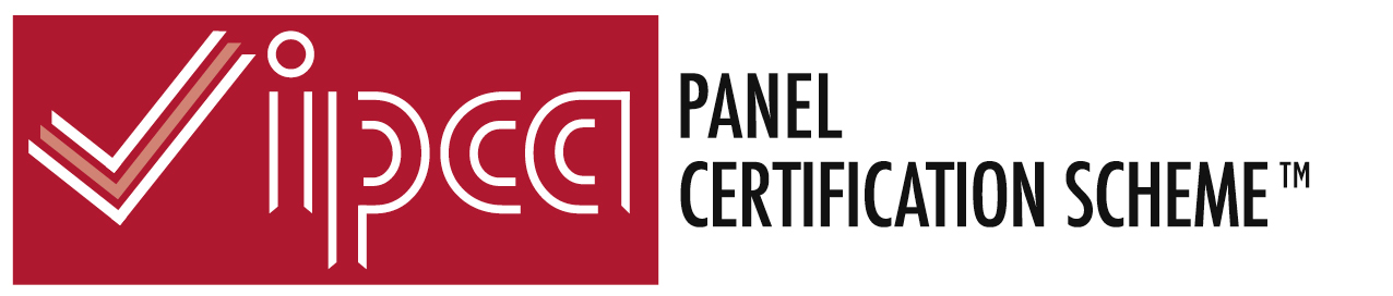 IIPCC panel certification scheme logo, red background, white text.