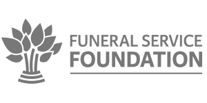 Funeral Service Foundation logo with a stylized tree and text.